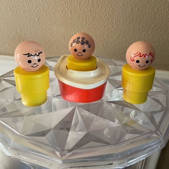 Fisher Price Tub Toys set of three 3 inch figures 1970’s - Picture 1 of 14